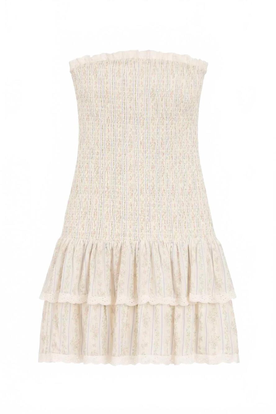 NEW KATIE J NYC women's floral melina drop waist ruffle dress in viintage vine